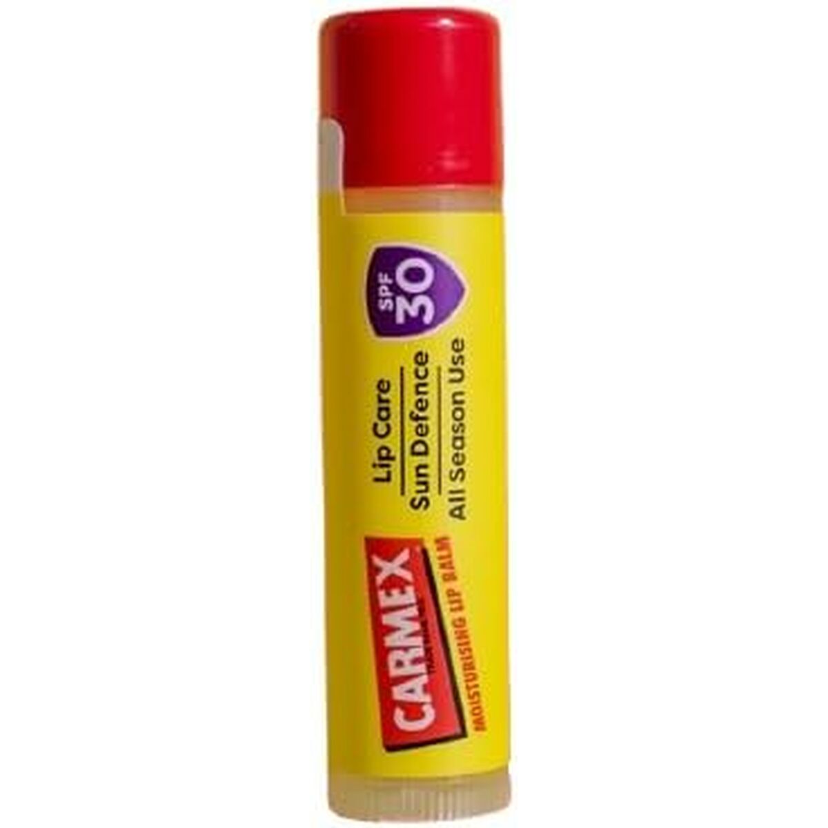 Baume à lèvres Carmex avec protection solaire SPF 30, hydratant pour tous les types de peau, usage toute l'année.