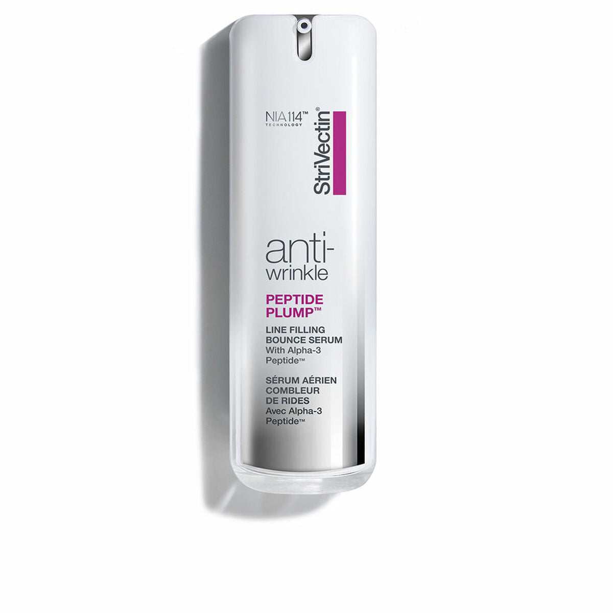 Sérum visage StriVectin Peptide Plump pour ligne de rides, soin anti-âge et hydratation, adapté à tous types de peau.