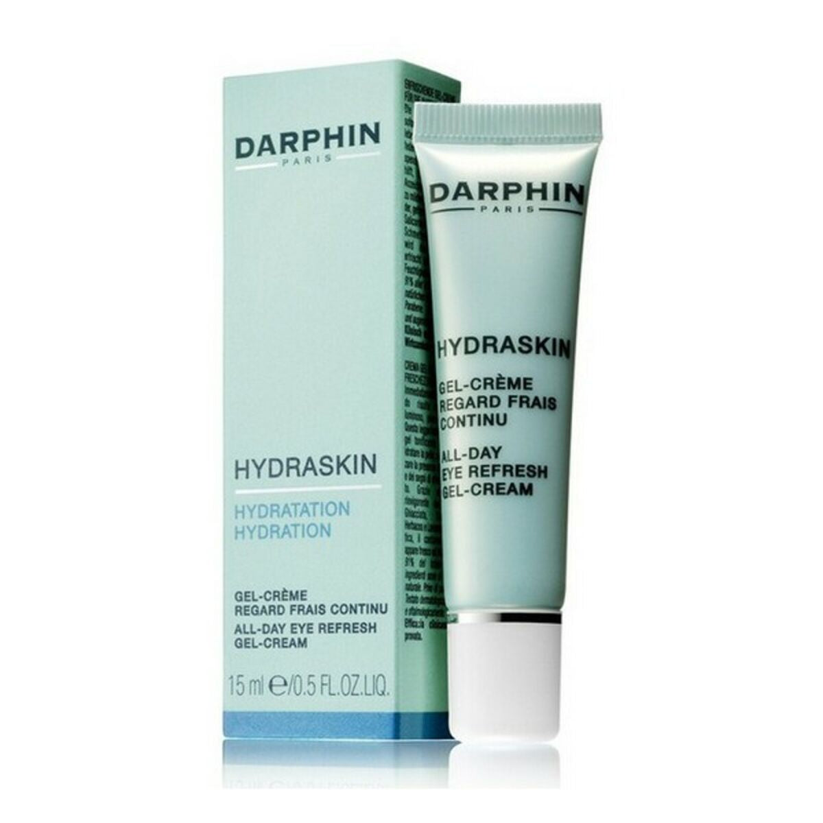 Crème pour le contour des yeux Darphin 15 ml, hydratation intense, anti-fatigue, gel-crème rafraîchissant.