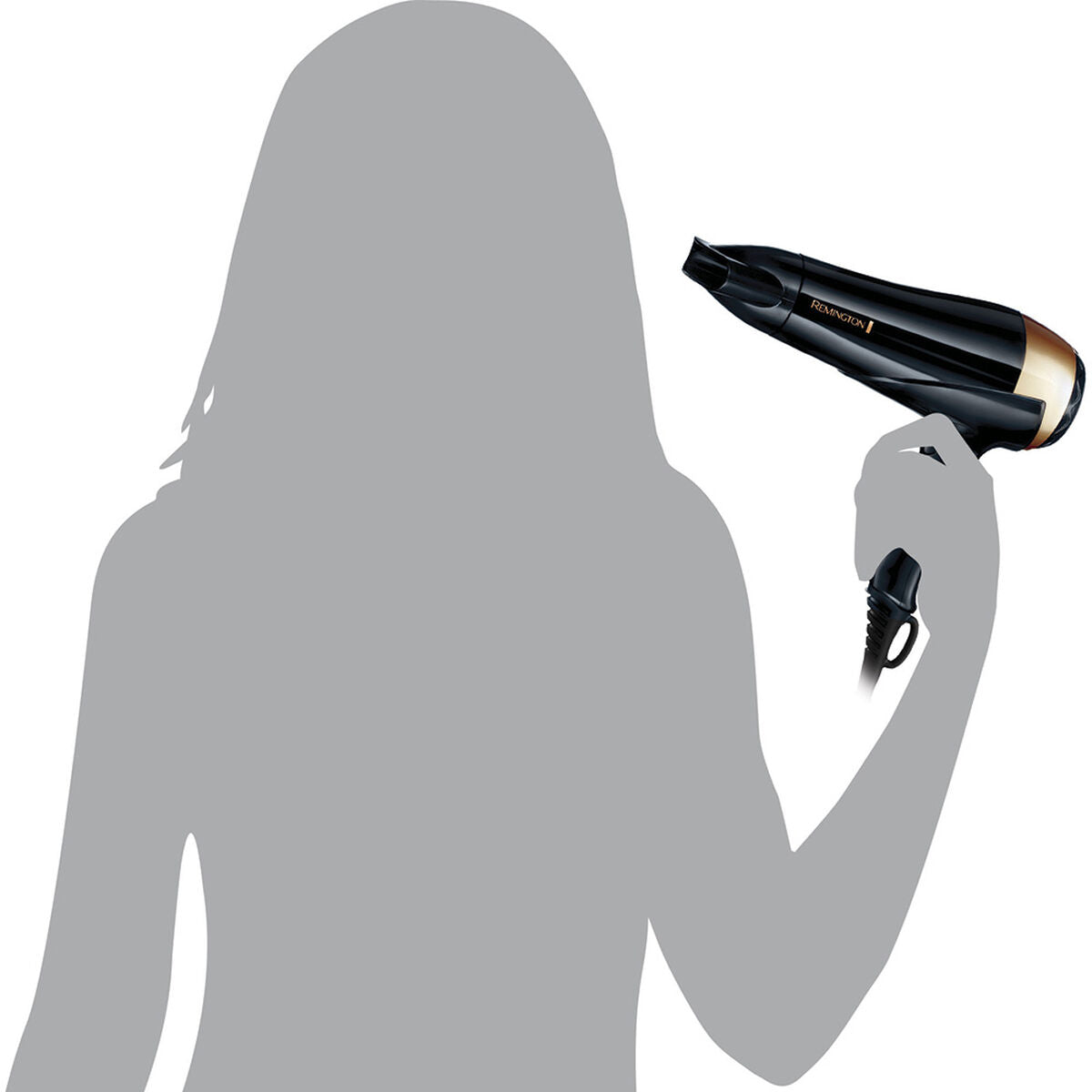 Sèche-cheveux Remington Noir 2200 W, outil de coiffure élégant avec 2 niveaux de vitesse, prise EU.