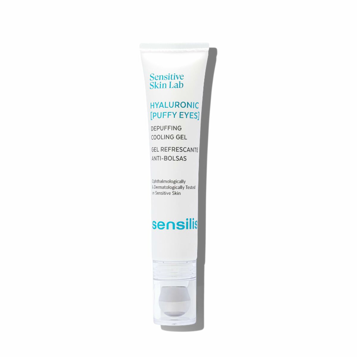 Sensilis Hyaluronic Eye Contour Gel 15 ml, cooling gel for puffy eyes, suitable for all skin types, high-quality dermocosmetic.